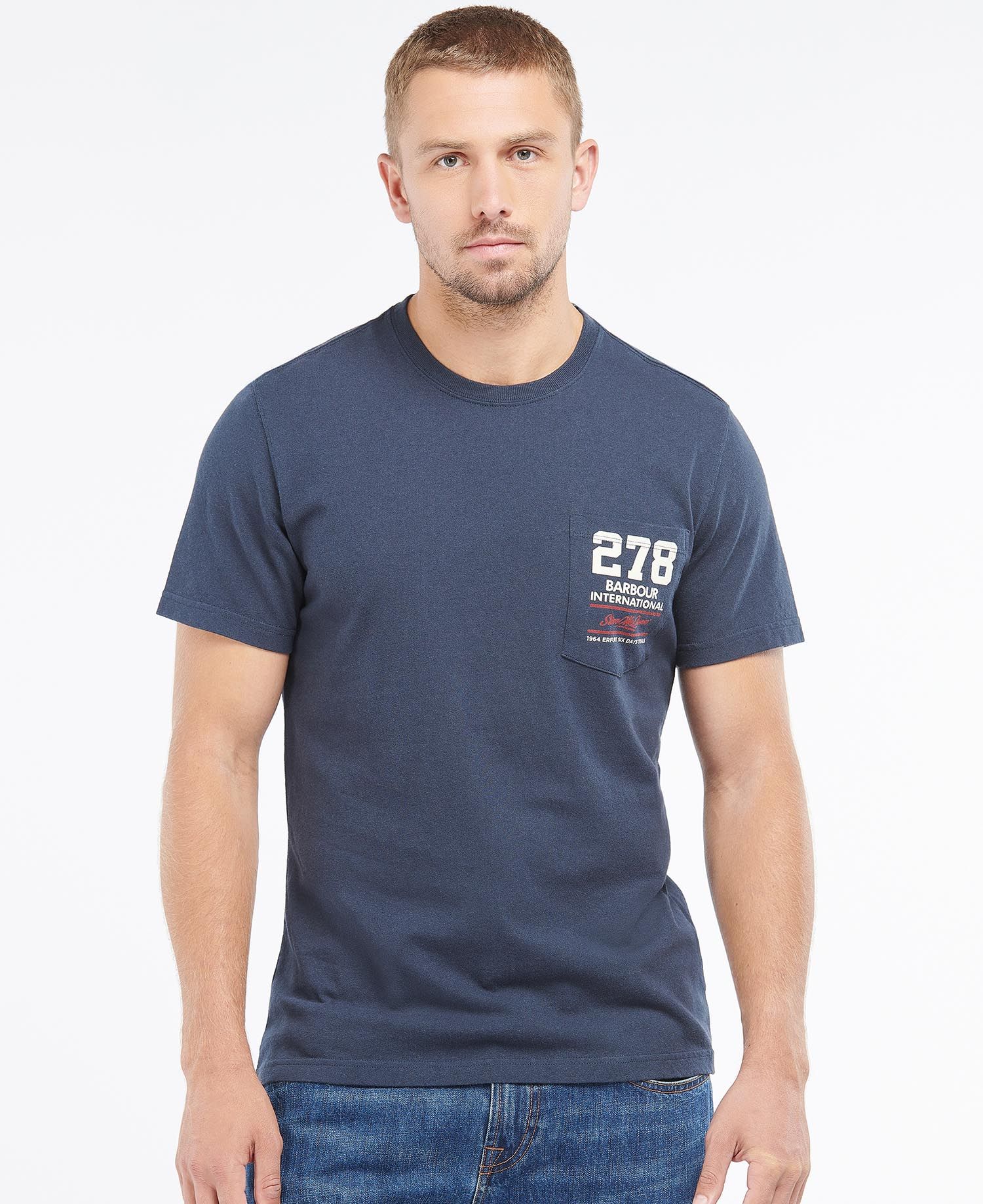 Barbour International SMQ Wing T-Shirt Navy