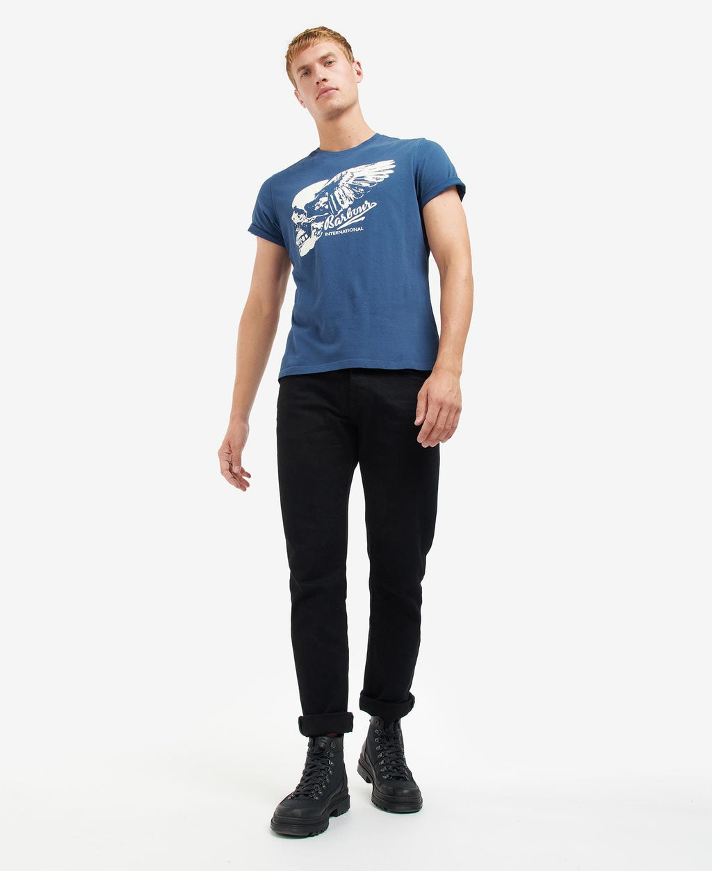 Barbour International Vantage Graphic-Print T-Shirt Insignia Blue