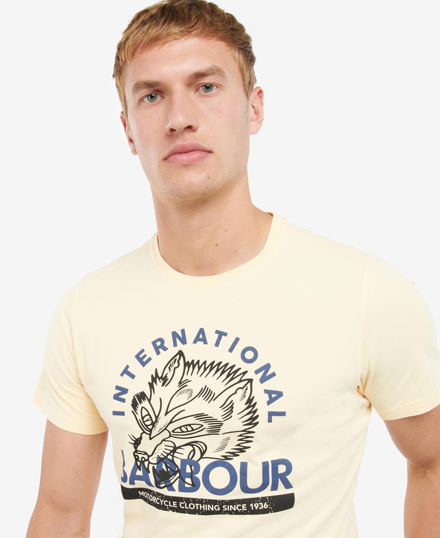 Barbour International Thrift Graphic-Print T-Shirt Yellow Haze