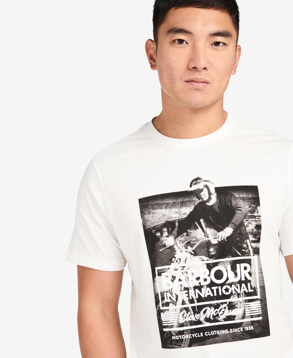Barbour International Morris Graphic T-Shirt Whisper White