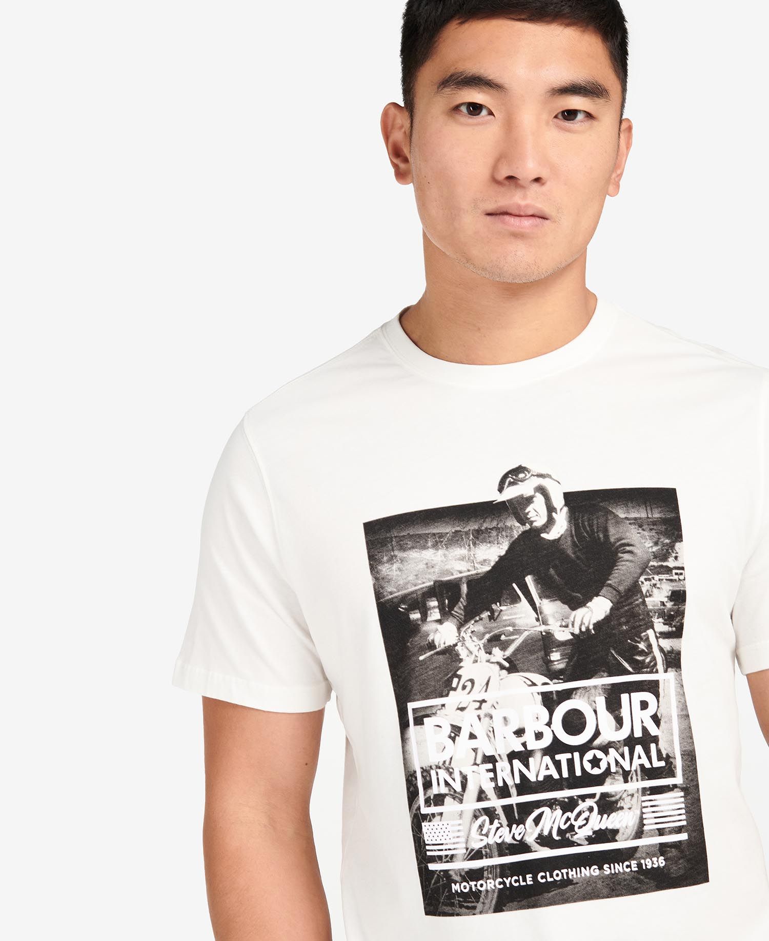 Barbour International Morris Graphic T-Shirt Whisper White