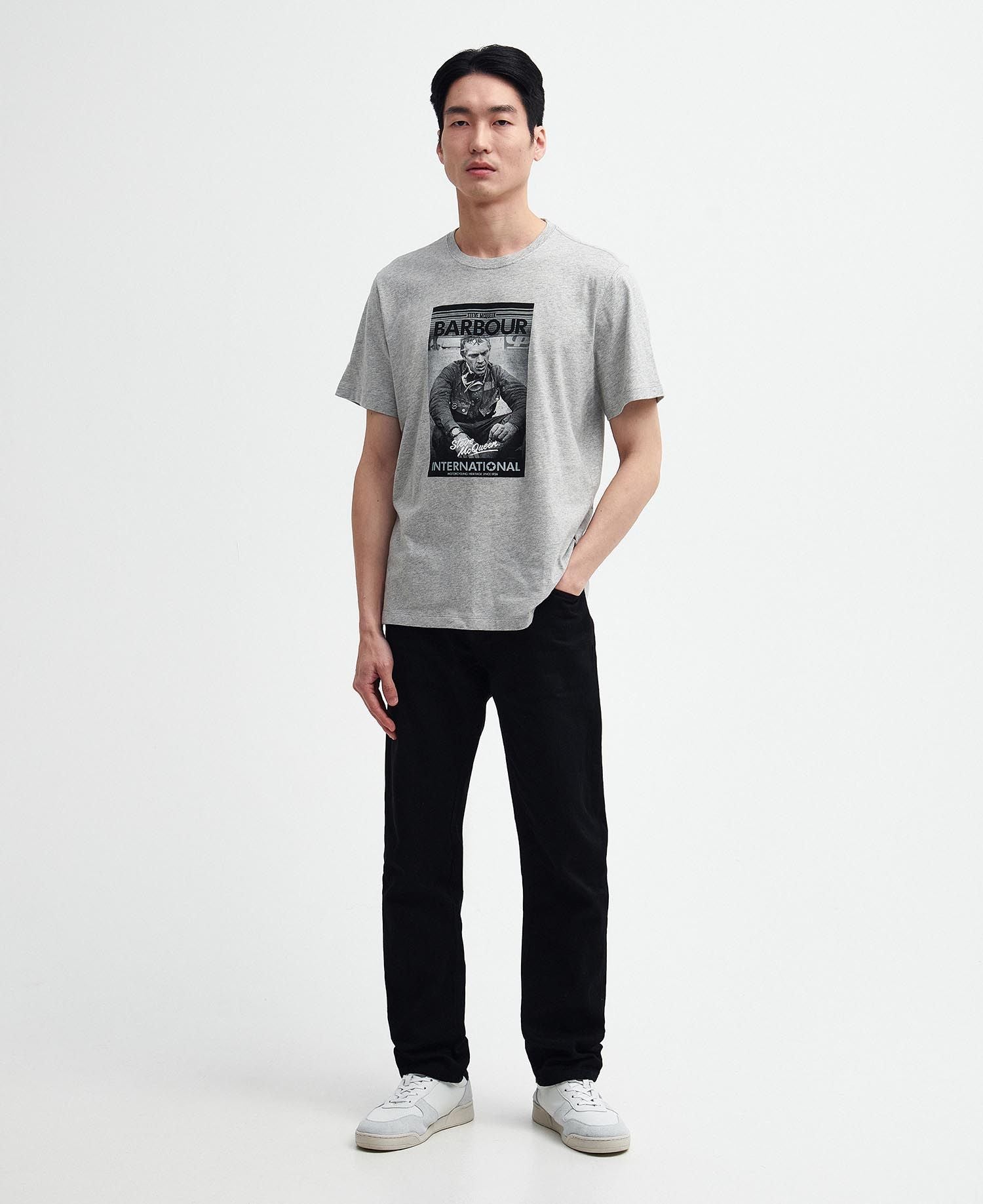 Barbour International Mount T-Shirt Grey Marl