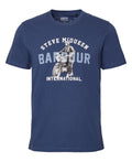Barbour International Speedway T-Shirt Washed Cobalt