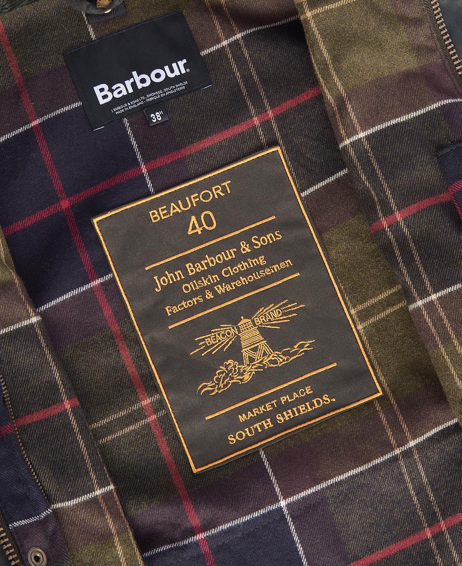 Barbour 40th Anniversary Beaufort Wax Jacket Sage Green