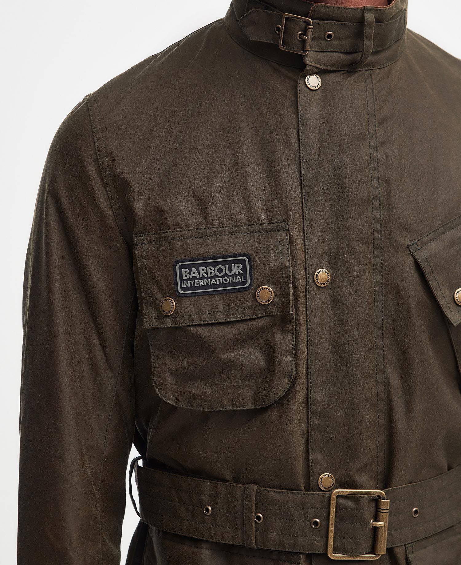 Barbour International Tourer Slim Waxed Jacket Beech