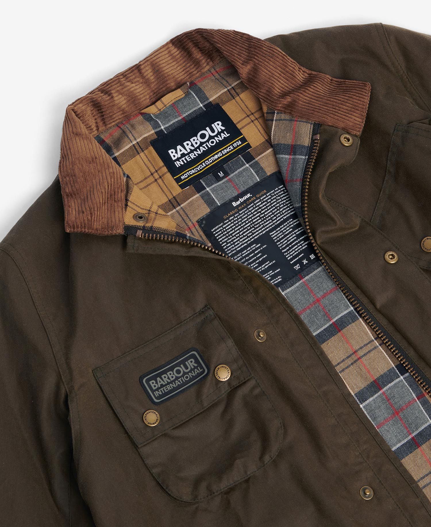 Barbour International Tourer Slim Waxed Jacket Beech