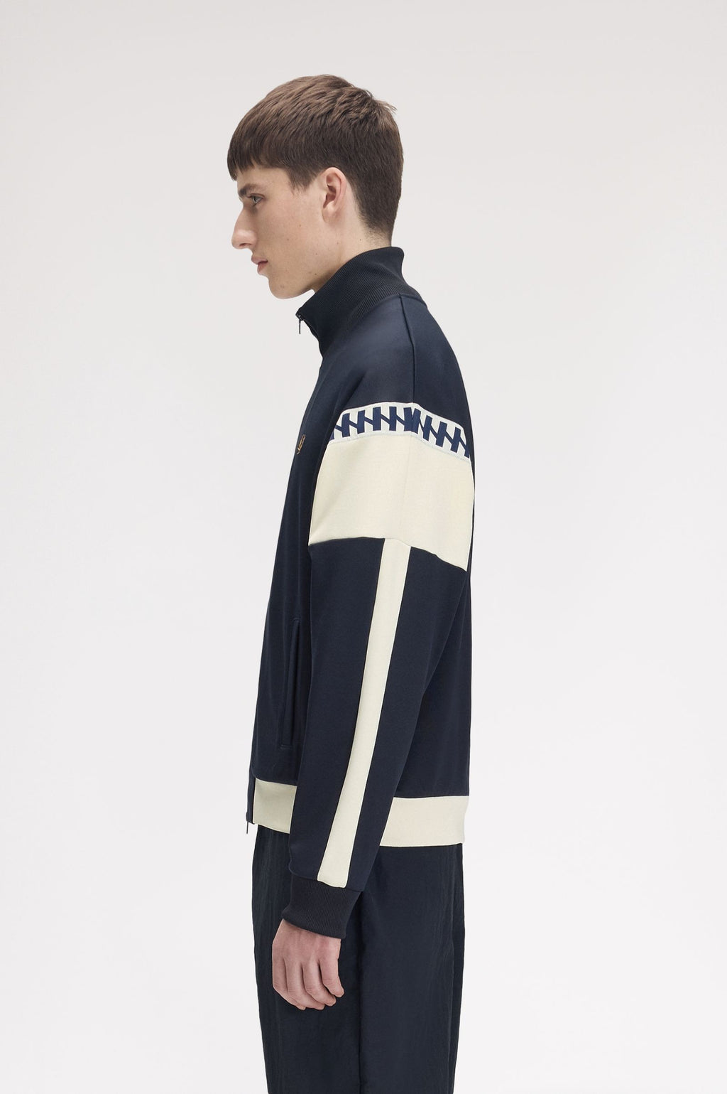 Fred Perry MEYBA Cut And Sew Track Jacket Navy