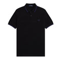 Fred Perry Slim Fit Twin Tipped Polo Black / French Navy / French Navy