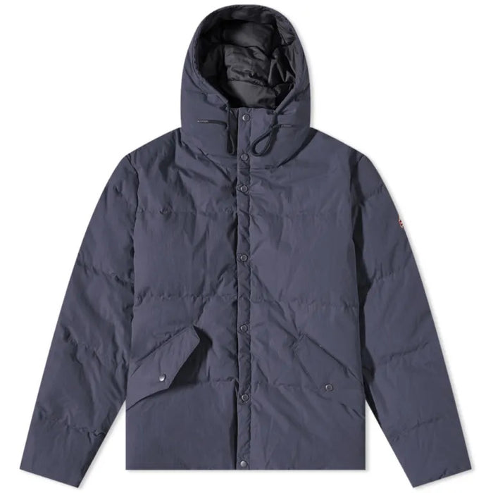 HOLUBAR Crinkle Cropped Puffer Jacket Dark Blue