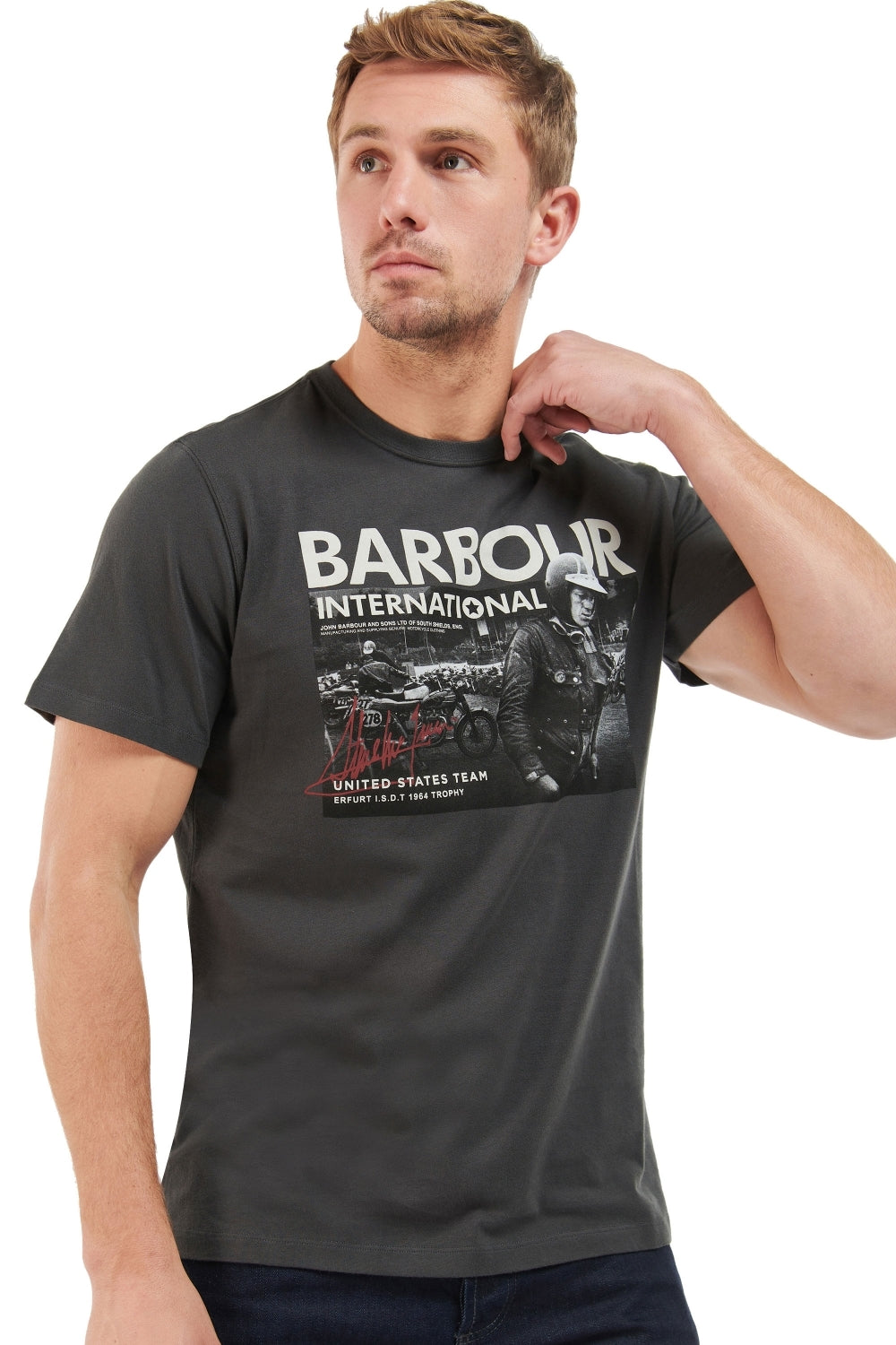 Barbour International Carter T-Shirt Night Grey