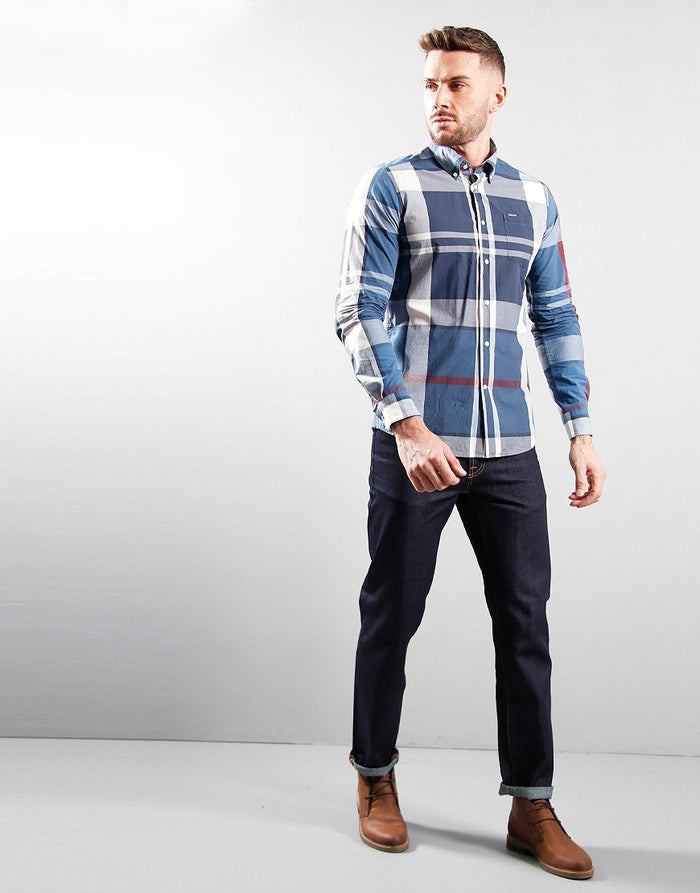 Barbour Harris Tailored Shirt Summer Navy