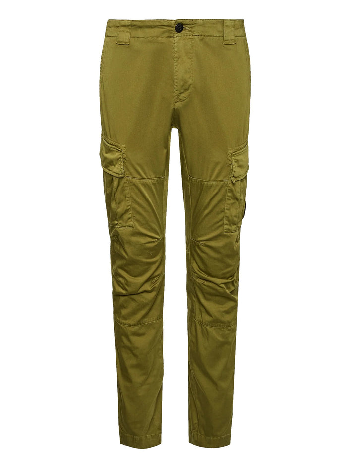 C.P. Company Stretch Sateen Lens Cargo Pants Green 698