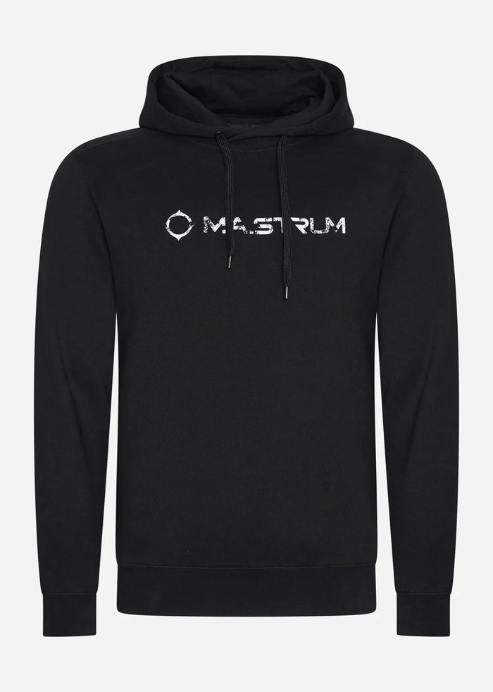 MA.STRUM Cracked Logo Hooded Sweat Jet Black