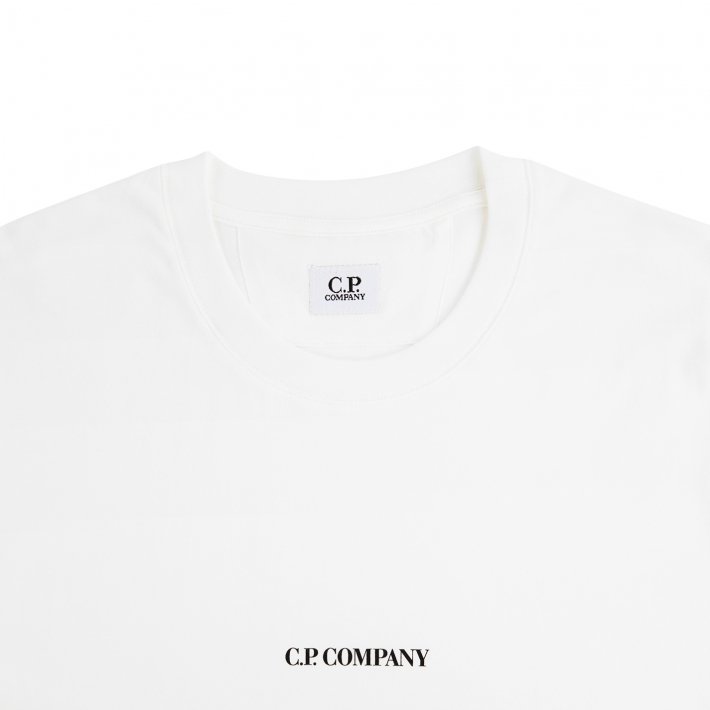 C.P. Company 30/1 Jersey Relaxed Fit Logo T-Shirt Gauze White