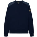 Belstaff Kerrigan Crew Neck Jumper Merino Wool Washed Navy