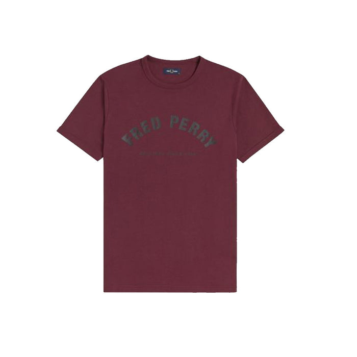 Fred Perry Arch Branded T-Shirt Burgundy