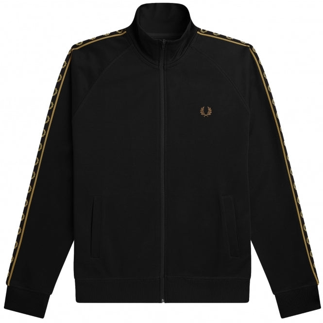 Fred Perry Contrast Tape Track Black / Warm Stone