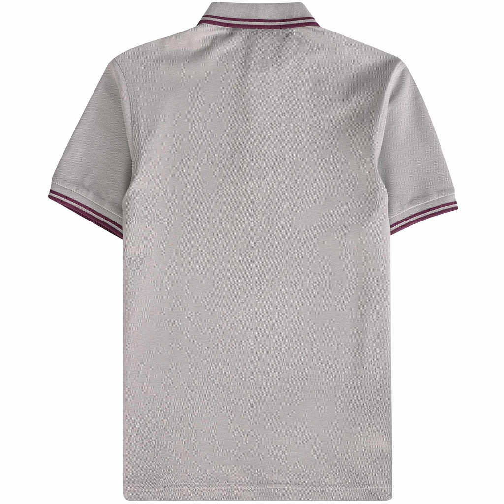 Fred Perry Slim Fit Twin Tipped Polo Limestone