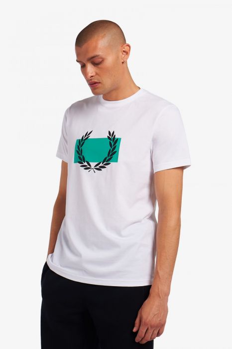 Fred Perry Stamped With Laurel Wreath White