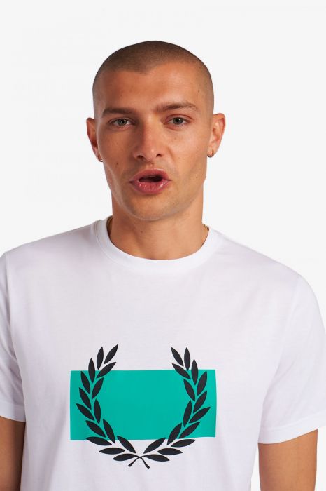 Fred Perry Stamped With Laurel Wreath White