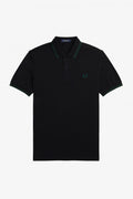 Fred Perry Slim Fit Twin Tipped Polo Black / Ivy / Ivy