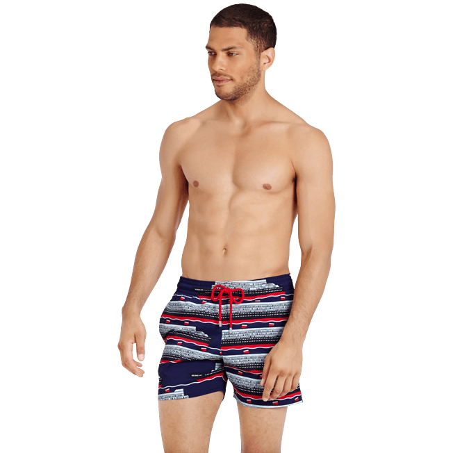 Vilebrequin Moorise Swim Short Moorise Stretch VBQ Cruise Lines Midnight Blue