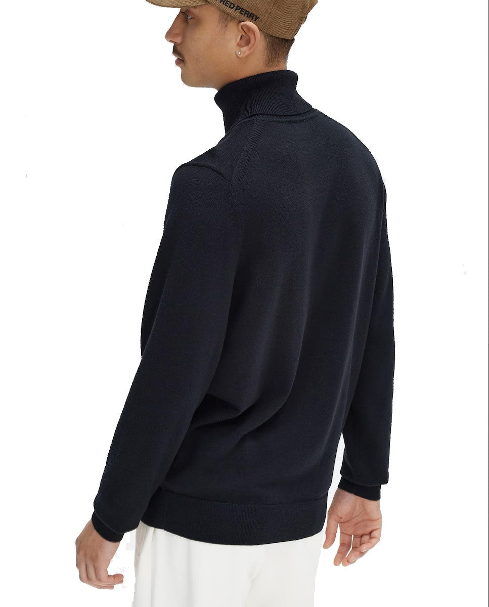 Fred Perry Roll Neck Jumper Black / Yellow